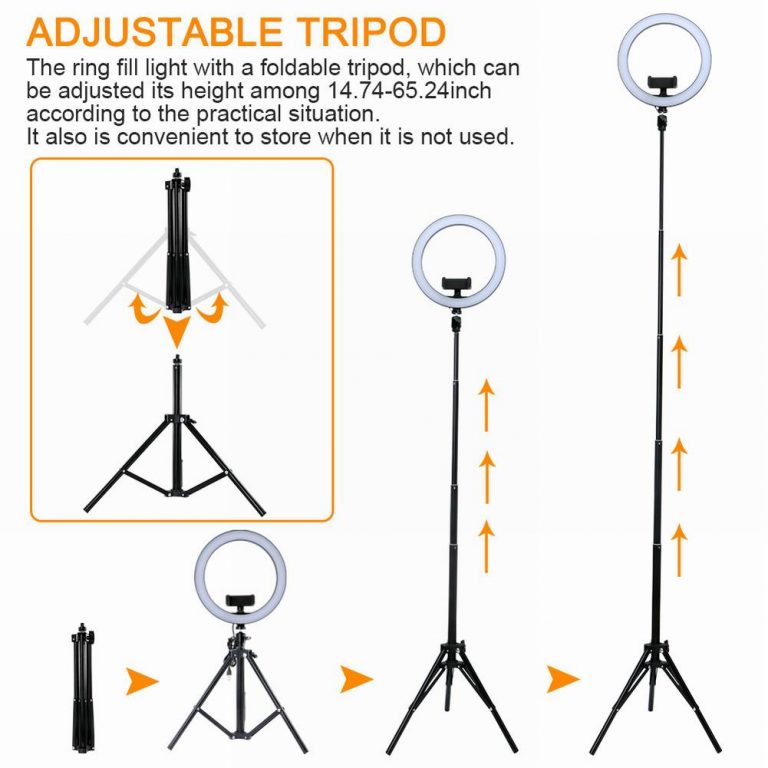 Remote Control 16-Colour Camera Ring Light with Phone Holder