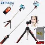 BENRO MK10 Handheld mini Tripod for Phone 3 in 1 Self-portrait Monopod Selfie Stick with Bluetooth Remote Shutter for smartphone