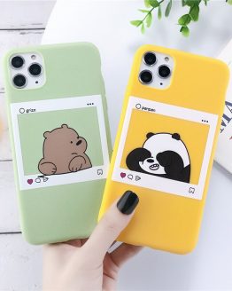 Moskado Cute Animal Bears Phone Case For iPhone 11 Pro Max X XR XS Max 7 8 6 6s Plus Funny Cartoon Soft TPU Silicone Back Cover