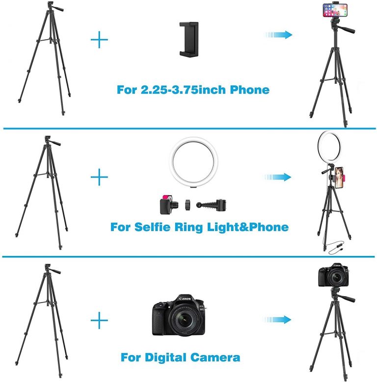 Extendable Tripod Stand & Flexible Phone Holder