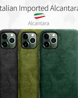 SanCore for iPhone 11 pro Max Phone Case ALCANTARA fashion artificial Leather Full-protection Business Phone Shell Suede cover