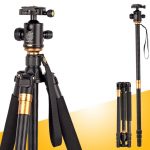 Q999 Tripod Monopod w/ Detachable Ball Head Portable Magnesium Aluminium Alloy