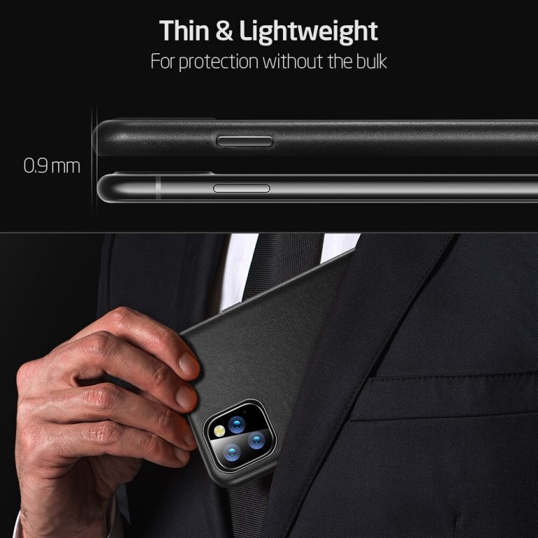 ESR Premium Real Leather Case for iPhone 11 Pro Max 2019 Slim Full Leather Shockproof Protective Phone Case for iPhone 11 11 Pro 3 ESR Premium Real Leather Case for iPhone 11 Pro Max β Shockproof Protection with Unique Design