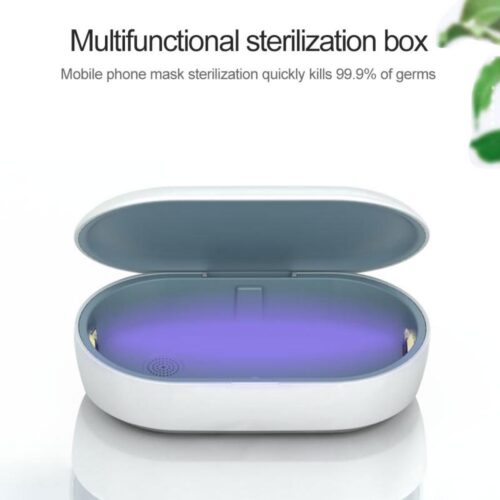 Fashion uv sterilizer box UV ozone mobile phone mask disinfection sterilizer wireless quick charger toothbrush uvc box sterile