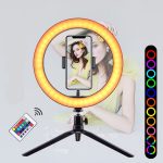 RGB Colorful Ring Lamp With Stand Remote Control Ring Light Tripod