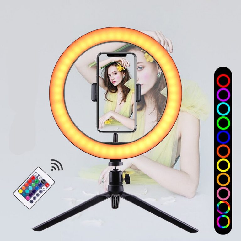 RGB Colorful Ring Lamp With Stand Remote Control Ring Light Tripod