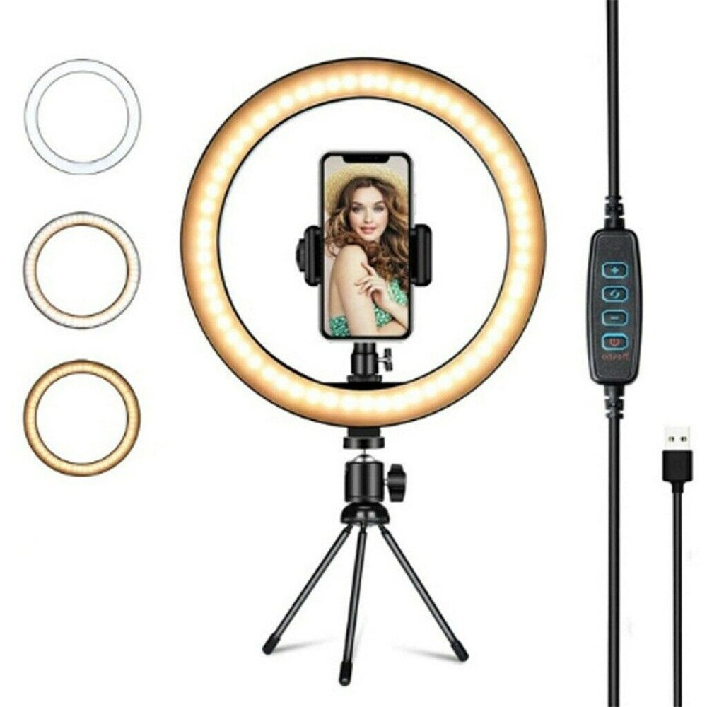 10" Phone Selfie light Tripod 26CM Selfie LED Ring Light with Stand For Youtube Tiktok Makeup Video Live photography lighting