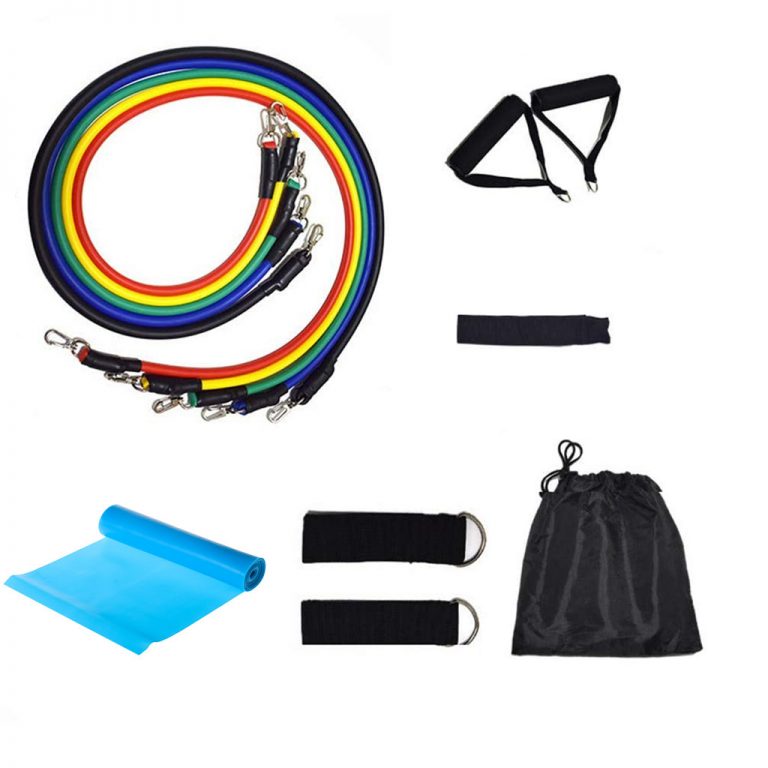 Smart Home 12pcs / Set Latex Fitness Pilates Yoga Gym Resistance Bands Exercise Elastic Pull Tube Foam Handles Ankle Straps 2 Total Fitness with Smart Home Resistance Bands Set