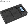 Palo LCD Dual USB Battery Charger for LP-E6 LP E6 LPE6 Camera Battery Pack Canon 5D Mark II III 7D 60D EOS 6D 70D 80D