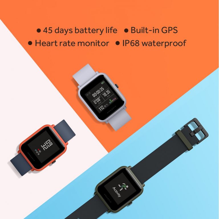 Huami Amazfit Bip Smart Watch GPS Smartwatch Android iOS Heart Rate Monitor 45 Days Battery Life IP68 Always-on Display 2 Smart Watch: Navigate Your Fitness Journey with GPS, Heart Rate Monitoring, and 45-Day Battery Life