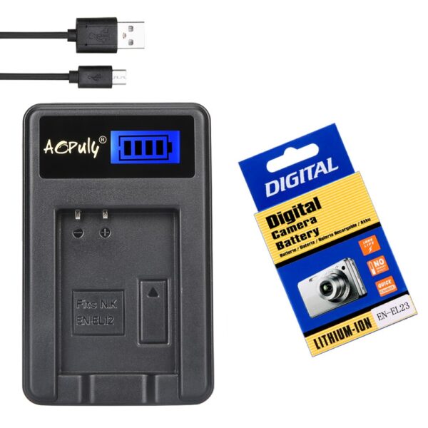 EN-EL23 EN EL23 Camera Battery LCD USB Charger for Nikon COOLPIX P600 B700 S810c P900 P610 Camera