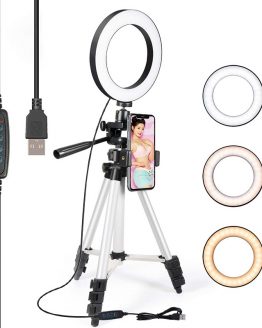 Bluetooth Remote 16CM Led Selfie Ring Light Phone Tripod Holder Lamp Photo Ringlight Photography Lighting TikTok Youtube Live