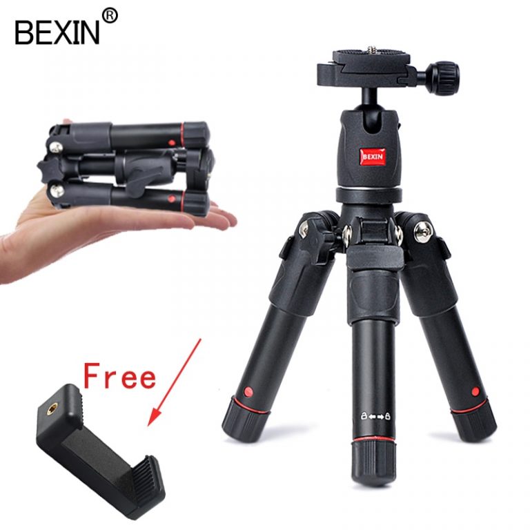 BEXIN mini tripod dslr desktop camera phone stand tripod flexible portable fold travel tripod for dslr camera with mini ballhead