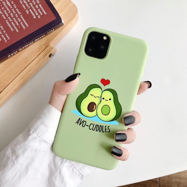 Cartoon Silicone Phone Case for iphone 11 Pro XS Max XR 6s 7 8 plus Soft TPU Funny Avocado watermelon Printed Cover Shell Coqua 2 Silicone Phone Case for iphone 11 Pro XS
