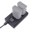 Dual LCD USB Battery Charger Compatible with for Canon 60D