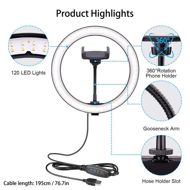 Photo Camera Lights with Large Octopus Tripod for Tiktok