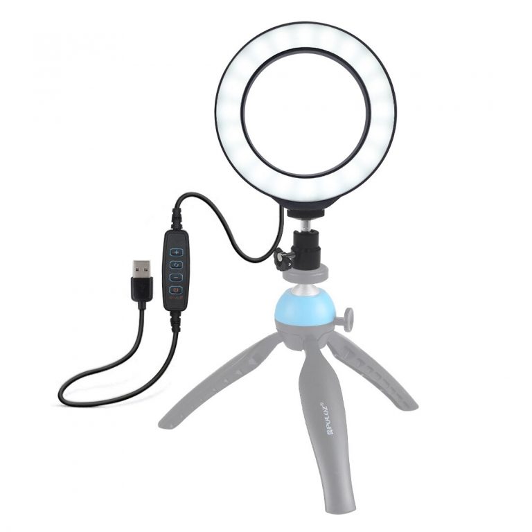 Dimmable Selfie LED Video Ring Light with Cold Shoe Tripod Ball Head for Tiktok