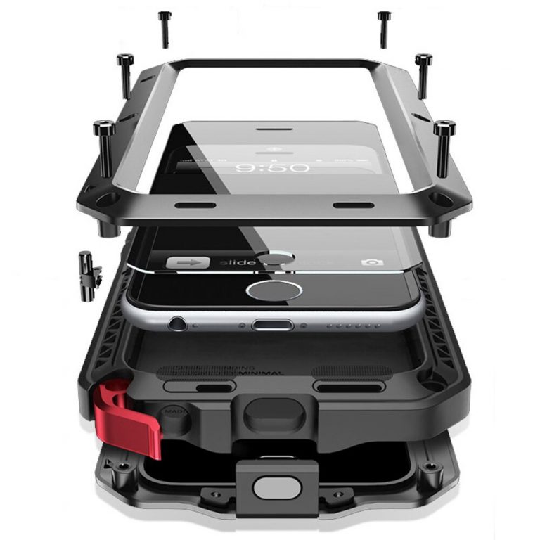 Luxury Doom Armor Life Shock Dropproof Shockproof Metal Aluminum + Silicone Protective Case for IPhone 8 7 5 5S SE X 6 S 6S Plus