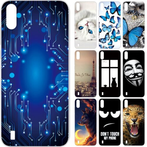 GUCOON Silicone Cover for Blackview A60 6.09inch Case Soft TPU Protective Phone Back Case Cartoon Wolf Rose Flowers Bumper Shell