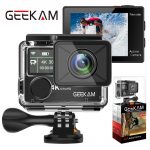 GEEKAM K3R Action Camera - 4K Ultra HD Sports Cam with Dual Screens & Waterproof Design for Outdoor Adventures
