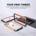 Aluminum Metal Wood Bumper Case for iPhone SE 2020 11 Pro