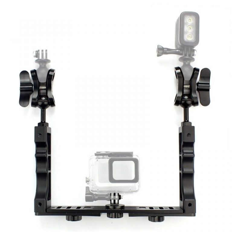 CNC Diving Aluminum Handheld Handle Hand Grip Stabilizer Rig Underwater Scuba Diving Stabilizer Tray Mount 2 Stabilizer Rig Underwater Scuba Diving Stabilizer Tray Mount