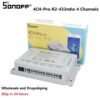 Sonoff 4CH Pro R2 Wifi Smart Switch 433MHz RF Smart Wifi Switch 4 Gang 3 Working Modes Inching Interlock Smart Home With Alexa