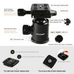 Lightweight Camera Tripod of Flexible Aluminum with 2-section