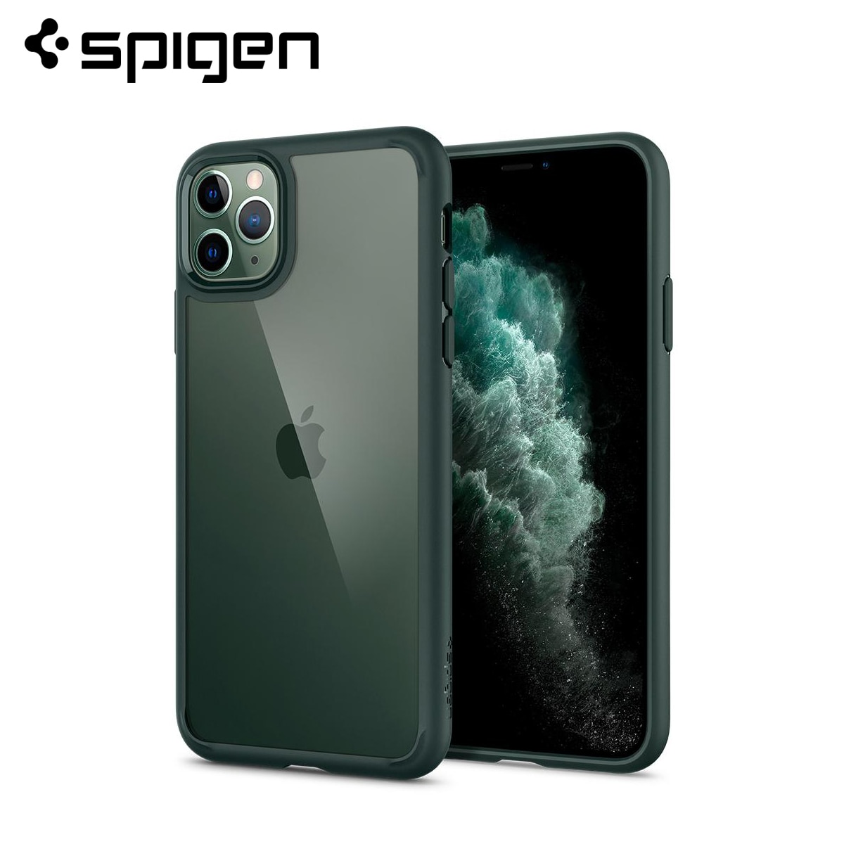 Spigen Ultra Hybrid Hard Clear Back Panel Soft Bumper Hybrid MIL-STD Drop Resistance Case for iPhone 11 Pro Max / 11 Pro / 11