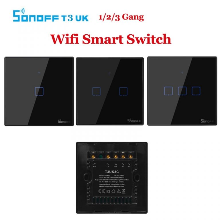 Luxury Glass Panel Touch LED Light Wall Timer Switch Black