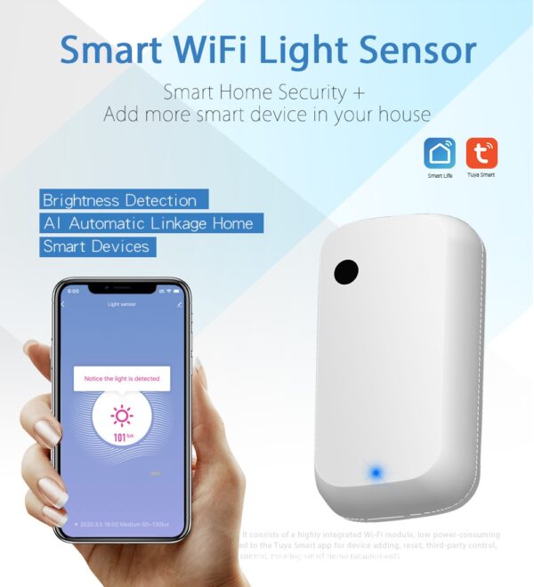 Tuya Smart Home 180 ° WIFI Illuminance Sensor Smart WiFi