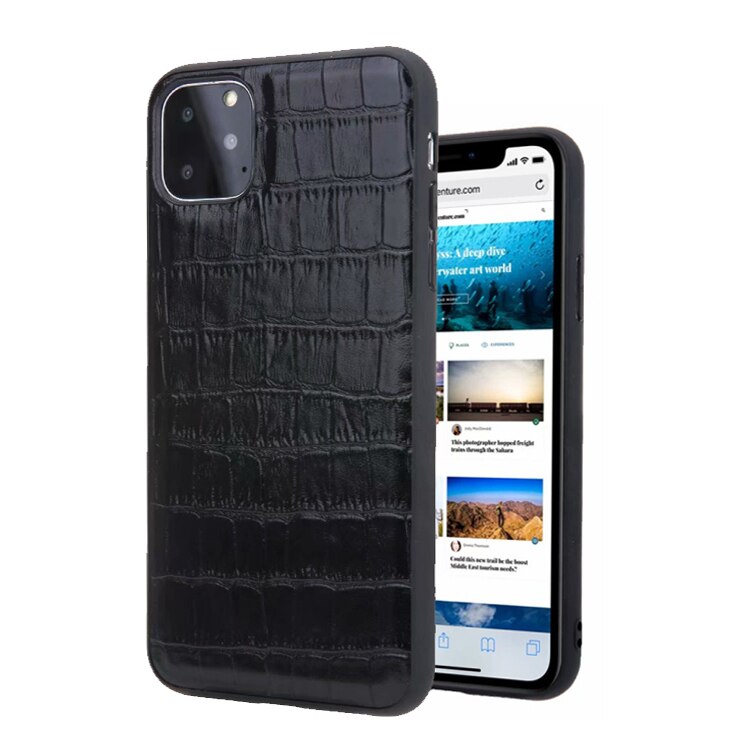 Genuine leather crocodile pattern case for iphone 11 Pro Max anti fall protector coque back cover case for iphone Xs Max,CKHB-TP