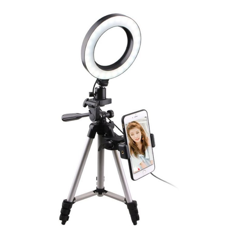 Ring Lamp Adjustable Tripod With 16/20/26CM Ring Light For Makeup