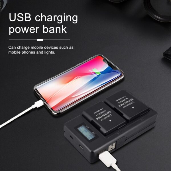 ENEL14 camera battery+LCD USB Dual Charger for Nikon
