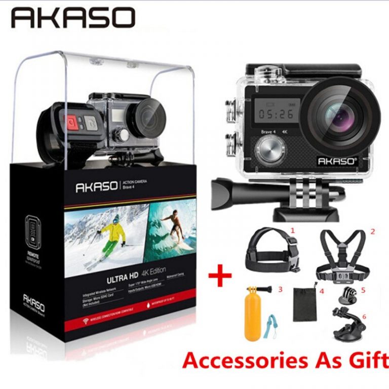 AKASO Brave 4 WIFI Ultra HD 4K Outdoor Action Camera HD Waterproof Camcorder Diving Underwater Bike Helmet Video Cam AKASO Brave 4 WIFI Ultra HD 4K Outdoor Action Camera HD Waterproof Camcorder Diving Underwater Bike Helmet Video Cam