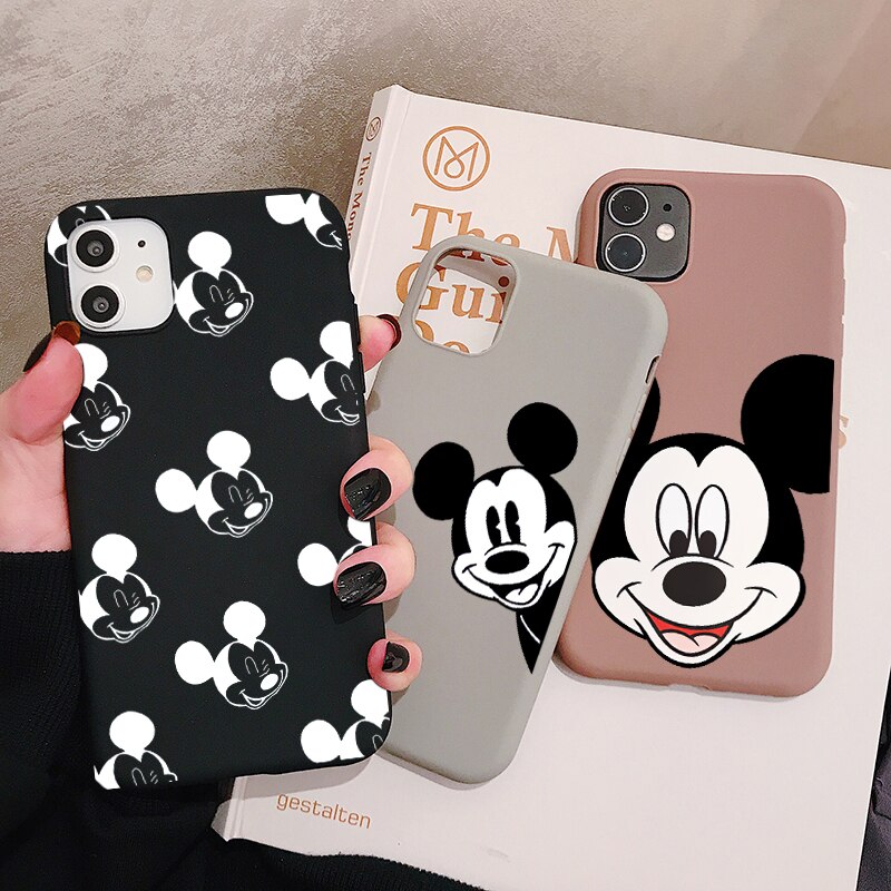 Cartoon Mouse Phone Case For Samsung Galaxy S20 S10 S9 S8 Plus Lite Ultra S10e Frosted Silicone Cases Soft Cover