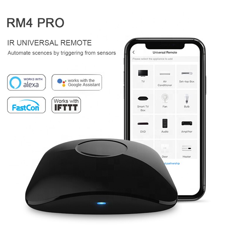 2020 Broadlink RM4 Pro Smart Remote Controller WiFi IR RF Intelligent Smart Home Automation Compatible With Alexa Google Home