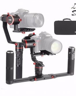 Feiyu a2000 Dual Hand Grip Kit 3-Axis Camera Gimbal FeiyuTech Alpha Stabilizer for Canon 5D Series SONY A7 With Carrying Case.
