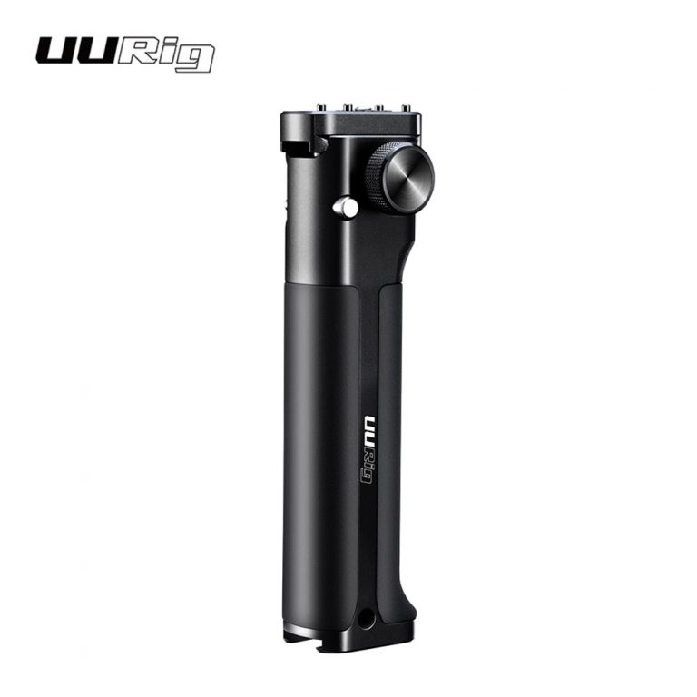 UURig DH14 Gimbal Stabilizer Handle Hand Grip for Zhiyun Weebill-S Extension Rod Holder w/ Cold Shoe Mount 1/4 Inch Screw Holes