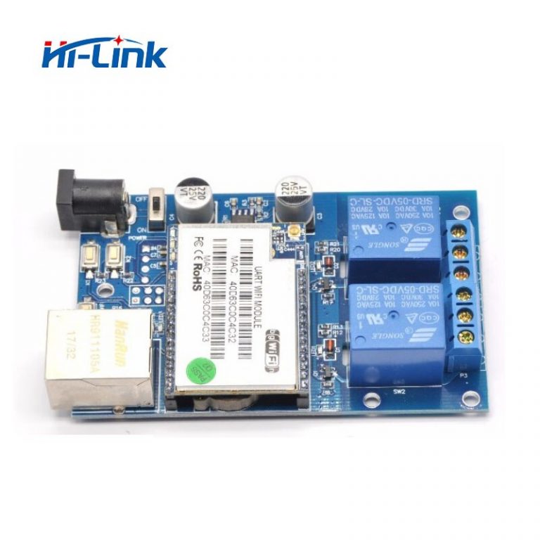 Free shipping 2 Channels Control Swtich HLK-SW02 WiFi Network Relay Controller Input Output Smart Home Wifi automation device WiFi Network Relay Controller Input Output Smart Home