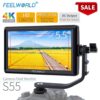 FEELWORLD S55 5.5 inch DSLR Camera Monitor 4K HDMI LCD IPS HD 1280x720 Display Field Monitor 8.4V DC Output for Nikon Sony Canon