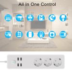 Sockets Plug with 4 USB Ports Smart Home App Voice Wireless Remote Control
