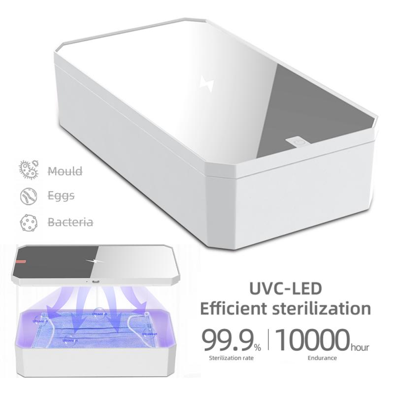 15W Portable 4 in1 UVC Disinfection Box Smart Mobile Phones Mask Jewellery Multifunctional Sterilizing Disinfection Fast Charing