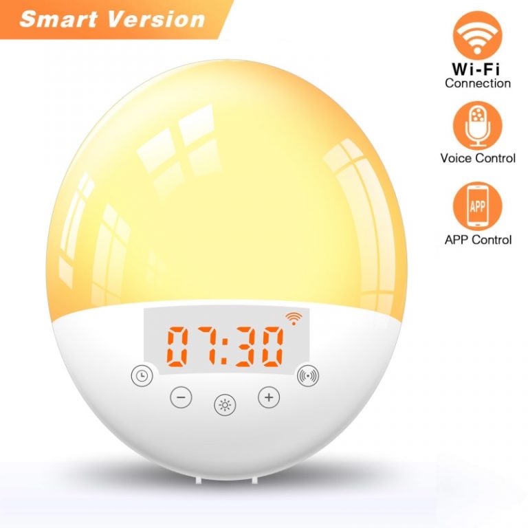 Alarm Clock for Amazon Alex Google Assistant Digital Snooze Night Light Wake-up