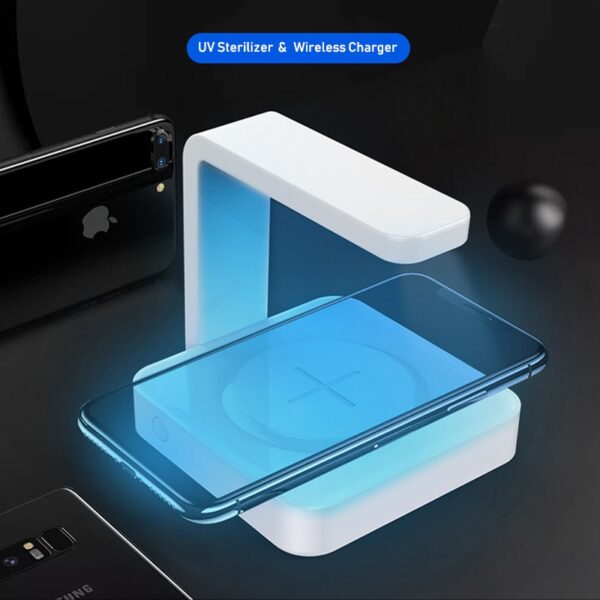 5W 10W 2 In 1 Portable Mobile Phone Wireless Charger UV