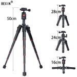 BEXIN mini tripod dslr desktop camera phone stand tripod flexible portable fold travel tripod for dslr camera with mini ballhead