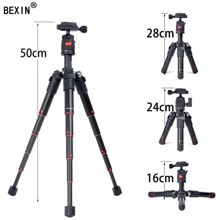 BEXIN mini tripod dslr desktop camera phone stand tripod flexible portable fold travel tripod for dslr camera with mini ballhead