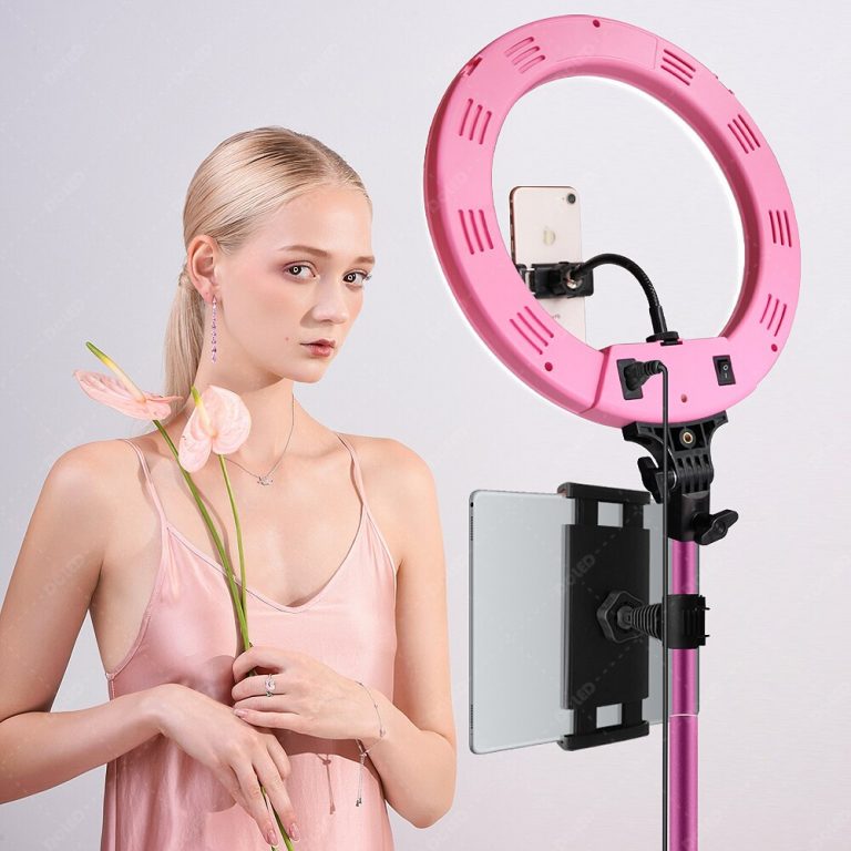 LED Ring Light with Remote Dimmable Ringlight Tripod for Studio