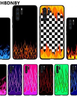 Huawei Experience with Our Luxury Colorful Flame Soft Silicone Black Phone Case Collection! 🌟
