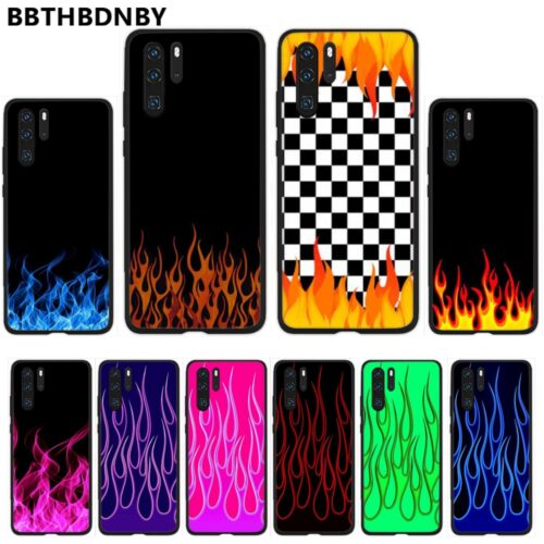 Huawei Experience with Our Luxury Colorful Flame Soft Silicone Black Phone Case Collection! ?